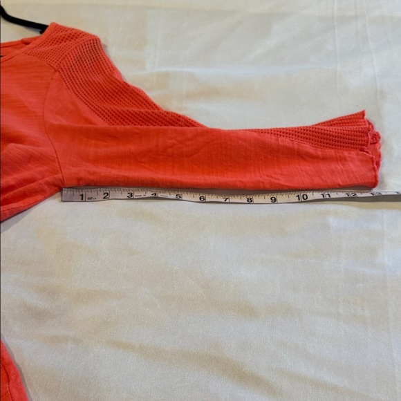 Finini Blouse Coral Cotton Front Pocket Women’s Size XL - Picture 10 of 11